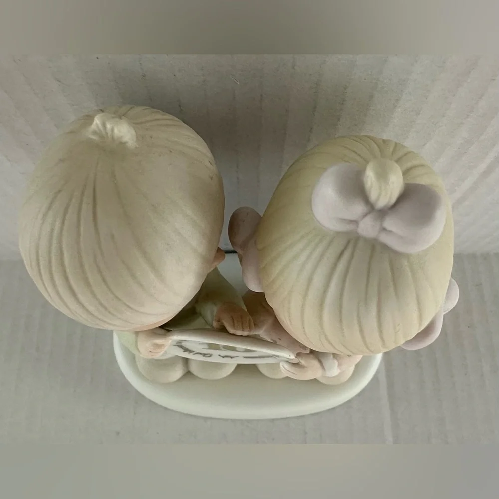 Precious Moments 10th Anniversary Cake Topper - Cream and Pink - Picture 16 of 16